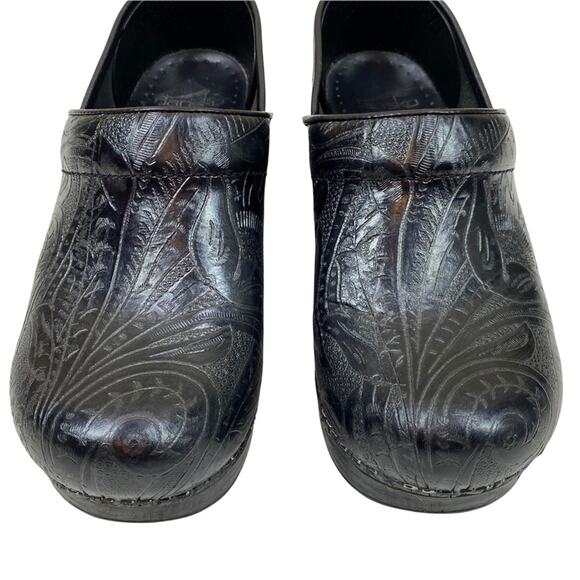 Dansko Professional Black Tooled leather clogs size 37/7 - Picture 4 of 8
